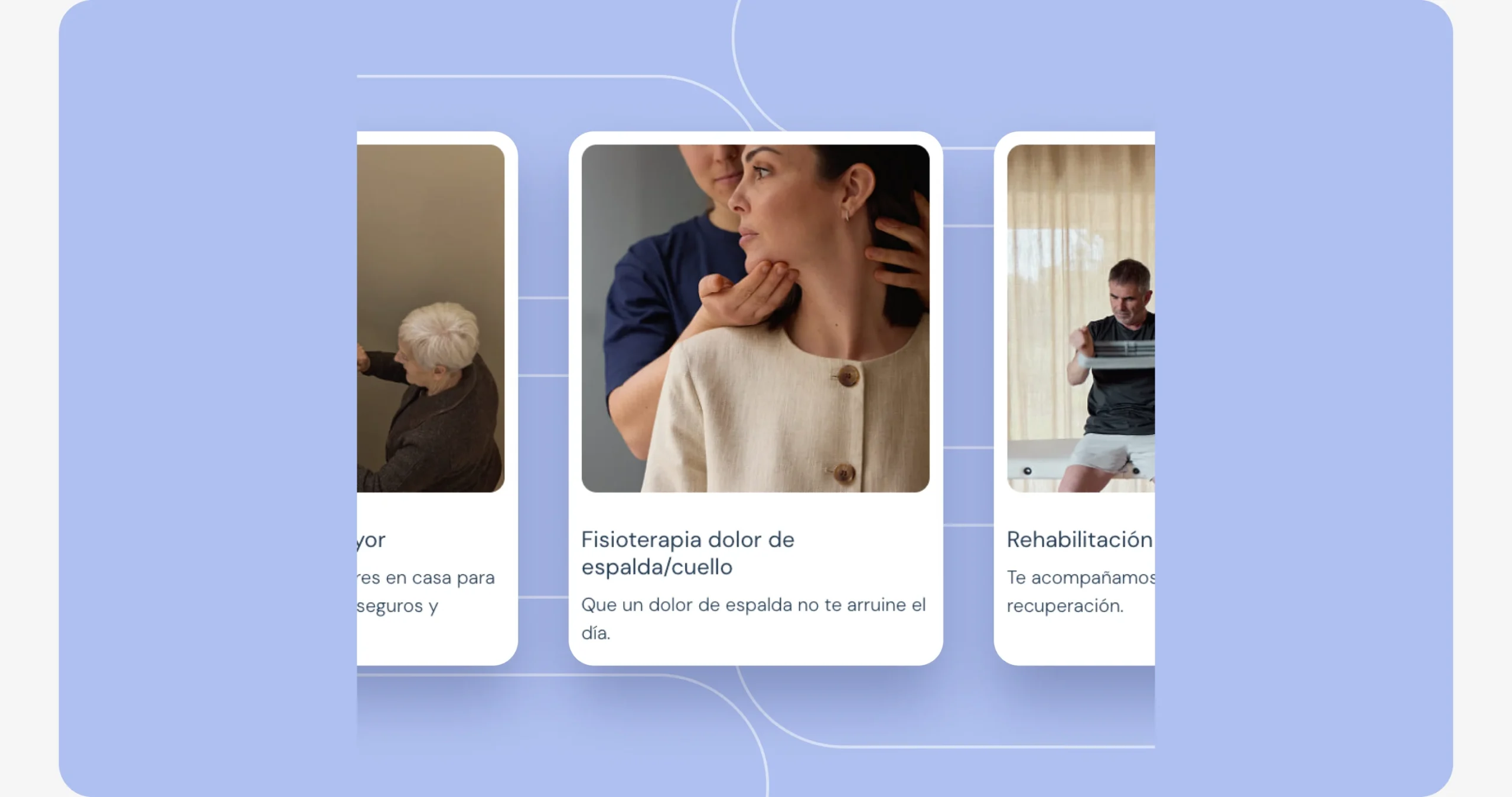 Encuentra tu Fisio website screens