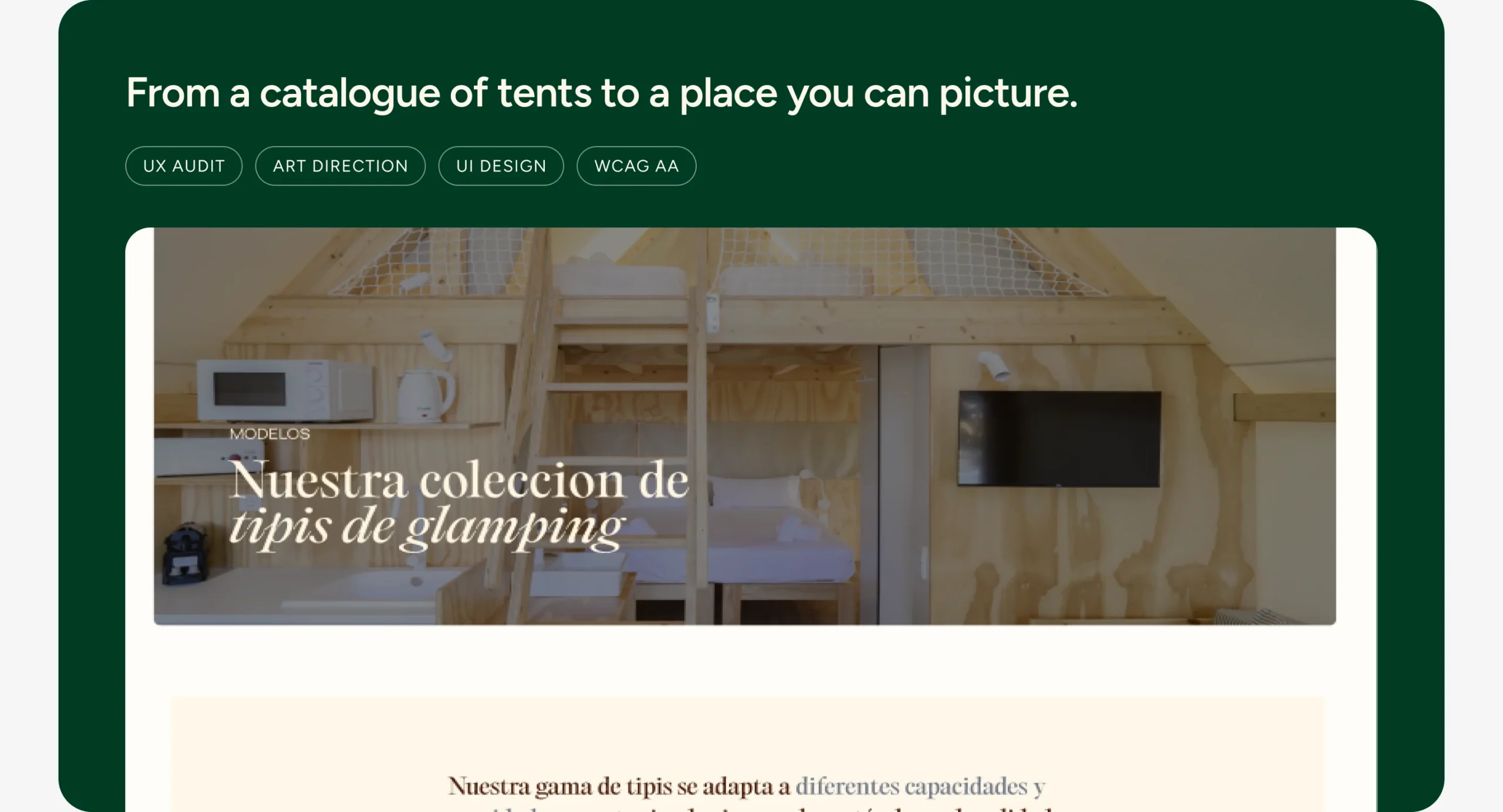 TipiTop Tents redesigned website
